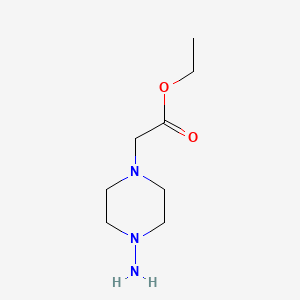 molecular formula C8H17N3O2 B584263 乙酸乙酯 2-(4-氨基哌嗪-1-基) CAS No. 158773-35-4