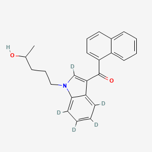molecular formula C24H23NO2 B584264 (+/-)-JWH 018 N-(4-hydroxypentyl) metabolite-d5 CAS No. 1413427-49-2