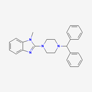 molecular formula C25H26N4 B5842652 2-[4-(diphenylmethyl)-1-piperazinyl]-1-methyl-1H-benzimidazole 