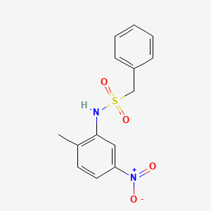 molecular formula C14H14N2O4S B5842699 N-(2-methyl-5-nitrophenyl)-1-phenylmethanesulfonamide 