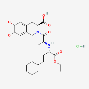 molecular formula C27H41ClN2O7 B584270 (Desphenyl)cyclohexyl moexepril hydrochloride CAS No. 1356019-89-0