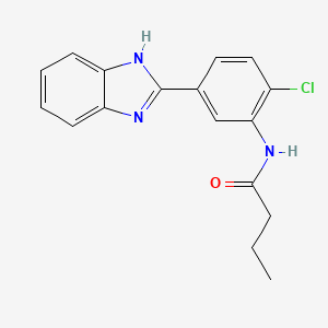 molecular formula C17H16ClN3O B5842727 N-[5-(1H-benzimidazol-2-yl)-2-chlorophenyl]butanamide 