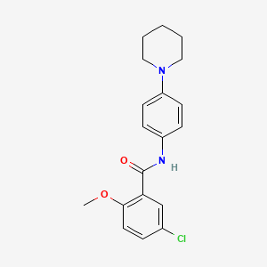 molecular formula C19H21ClN2O2 B5842735 5-chloro-2-methoxy-N-[4-(1-piperidinyl)phenyl]benzamide 