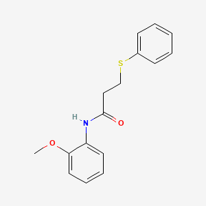 molecular formula C16H17NO2S B5842743 N-(2-methoxyphenyl)-3-(phenylthio)propanamide 
