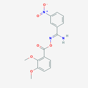 molecular formula C16H15N3O6 B5842744 N'-[(2,3-dimethoxybenzoyl)oxy]-3-nitrobenzenecarboximidamide 