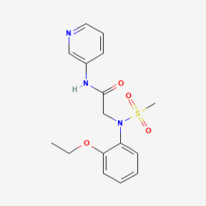 molecular formula C16H19N3O4S B5842768 N~2~-(2-ethoxyphenyl)-N~2~-(methylsulfonyl)-N~1~-3-pyridinylglycinamide 