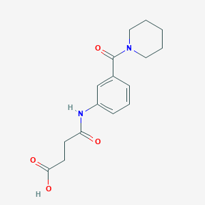 molecular formula C16H20N2O4 B5842771 4-oxo-4-{[3-(1-piperidinylcarbonyl)phenyl]amino}butanoic acid 