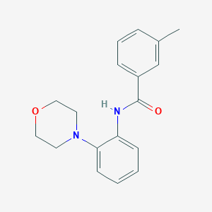 molecular formula C18H20N2O2 B5842788 3-methyl-N-[2-(4-morpholinyl)phenyl]benzamide 