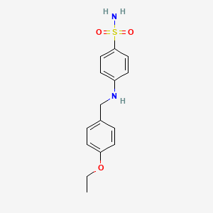 molecular formula C15H18N2O3S B5842802 4-[(4-ethoxybenzyl)amino]benzenesulfonamide 