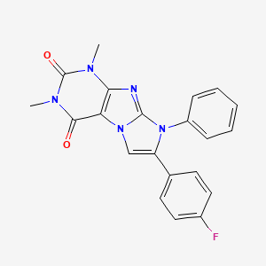 molecular formula C21H16FN5O2 B5842810 7-(4-fluorophenyl)-1,3-dimethyl-8-phenyl-1H-imidazo[2,1-f]purine-2,4(3H,8H)-dione 