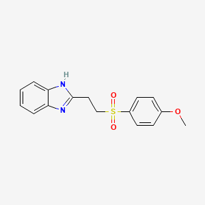 molecular formula C16H16N2O3S B5842820 2-{2-[(4-methoxyphenyl)sulfonyl]ethyl}-1H-benzimidazole 