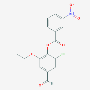 2-chloro-6-ethoxy-4-formylphenyl 3-nitrobenzoate