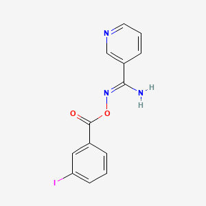 molecular formula C13H10IN3O2 B5842861 N'-[(3-iodobenzoyl)oxy]-3-pyridinecarboximidamide 