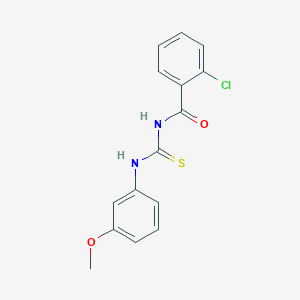molecular formula C15H13ClN2O2S B5842885 2-chloro-N-{[(3-methoxyphenyl)amino]carbonothioyl}benzamide 