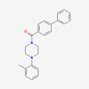 molecular formula C24H24N2O B5842890 1-(4-biphenylylcarbonyl)-4-(2-methylphenyl)piperazine 