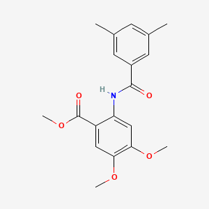 molecular formula C19H21NO5 B5842900 methyl 2-[(3,5-dimethylbenzoyl)amino]-4,5-dimethoxybenzoate 