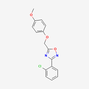 molecular formula C16H13ClN2O3 B5842907 3-(2-chlorophenyl)-5-[(4-methoxyphenoxy)methyl]-1,2,4-oxadiazole CAS No. 5686-39-5