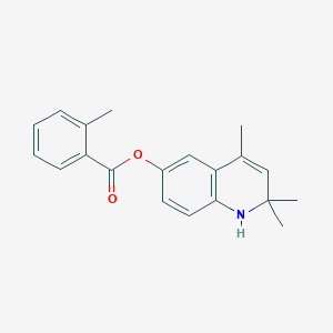 molecular formula C20H21NO2 B5842927 2,2,4-trimethyl-1,2-dihydro-6-quinolinyl 2-methylbenzoate 