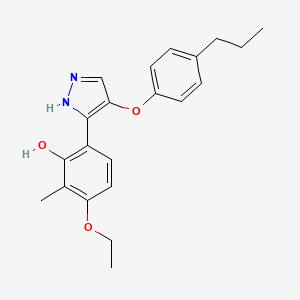 3-ethoxy-2-methyl-6-[4-(4-propylphenoxy)-1H-pyrazol-3-yl]phenol