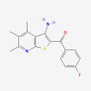 molecular formula C17H15FN2OS B5842941 (3-amino-4,5,6-trimethylthieno[2,3-b]pyridin-2-yl)(4-fluorophenyl)methanone 