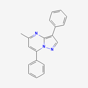 molecular formula C19H15N3 B5842946 5-methyl-3,7-diphenylpyrazolo[1,5-a]pyrimidine 