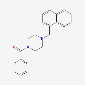 molecular formula C22H22N2O B5842948 1-benzoyl-4-(1-naphthylmethyl)piperazine 