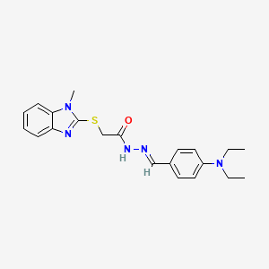 N'-[4-(diethylamino)benzylidene]-2-[(1-methyl-1H-benzimidazol-2-yl)thio]acetohydrazide