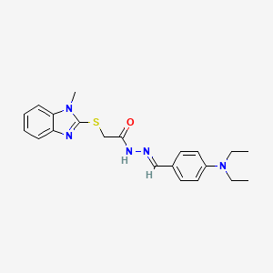 molecular formula C21H25N5OS B5842956 N'-[4-(diethylamino)benzylidene]-2-[(1-methyl-1H-benzimidazol-2-yl)thio]acetohydrazide 