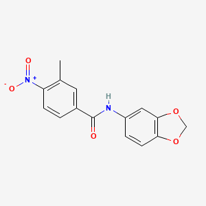 molecular formula C15H12N2O5 B5842968 N-1,3-benzodioxol-5-yl-3-methyl-4-nitrobenzamide 