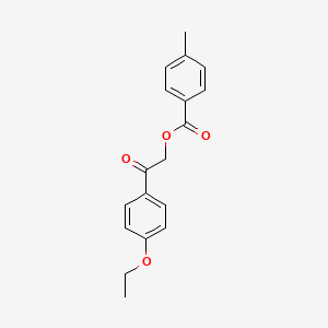 molecular formula C18H18O4 B5842978 2-(4-ethoxyphenyl)-2-oxoethyl 4-methylbenzoate 
