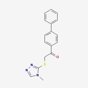 1-(4-biphenylyl)-2-[(4-methyl-4H-1,2,4-triazol-3-yl)thio]ethanone