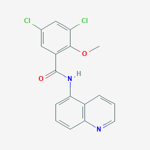 molecular formula C17H12Cl2N2O2 B5842989 3,5-dichloro-2-methoxy-N-5-quinolinylbenzamide 