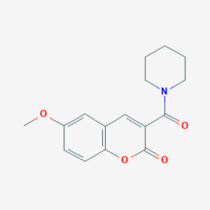 molecular formula C16H17NO4 B5842996 6-methoxy-3-(1-piperidinylcarbonyl)-2H-chromen-2-one 
