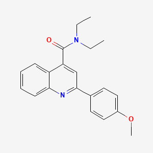 molecular formula C21H22N2O2 B5843027 N,N-diethyl-2-(4-methoxyphenyl)-4-quinolinecarboxamide 