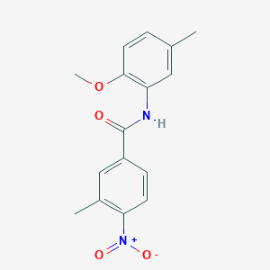 molecular formula C16H16N2O4 B5843078 N-(2-methoxy-5-methylphenyl)-3-methyl-4-nitrobenzamide 