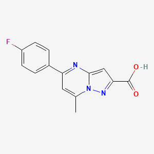 molecular formula C14H10FN3O2 B5843086 5-(4-fluorophenyl)-7-methylpyrazolo[1,5-a]pyrimidine-2-carboxylic acid 
