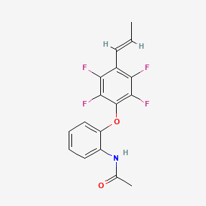 N-{2-[2,3,5,6-tetrafluoro-4-(1-propen-1-yl)phenoxy]phenyl}acetamide