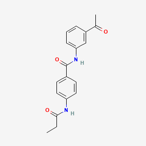 molecular formula C18H18N2O3 B5843158 N-(3-acetylphenyl)-4-(propionylamino)benzamide 