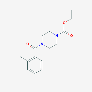 molecular formula C16H22N2O3 B5843163 ethyl 4-(2,4-dimethylbenzoyl)-1-piperazinecarboxylate 