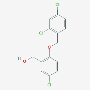 molecular formula C14H11Cl3O2 B5843187 {5-chloro-2-[(2,4-dichlorobenzyl)oxy]phenyl}methanol 