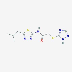 N-(5-isobutyl-1,3,4-thiadiazol-2-yl)-2-(4H-1,2,4-triazol-3-ylthio)acetamide