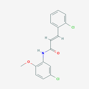 molecular formula C16H13Cl2NO2 B5843223 N-(5-chloro-2-methoxyphenyl)-3-(2-chlorophenyl)acrylamide 