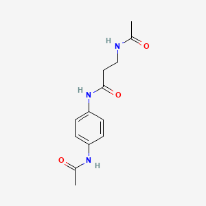molecular formula C13H17N3O3 B5843234 N~3~-acetyl-N~1~-[4-(acetylamino)phenyl]-beta-alaninamide 