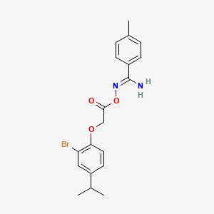 molecular formula C19H21BrN2O3 B5843239 N'-{[(2-bromo-4-isopropylphenoxy)acetyl]oxy}-4-methylbenzenecarboximidamide 