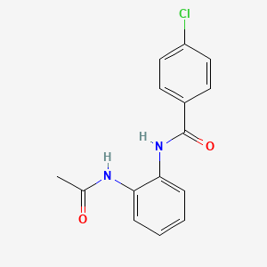 molecular formula C15H13ClN2O2 B5843243 N-[2-(acetylamino)phenyl]-4-chlorobenzamide 