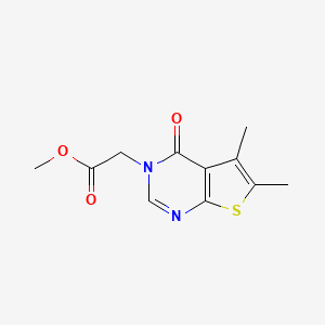molecular formula C11H12N2O3S B5843255 methyl (5,6-dimethyl-4-oxothieno[2,3-d]pyrimidin-3(4H)-yl)acetate 