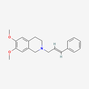 molecular formula C20H23NO2 B5843258 6,7-dimethoxy-2-(3-phenyl-2-propen-1-yl)-1,2,3,4-tetrahydroisoquinoline 