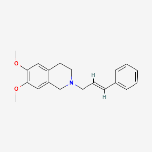 6,7-dimethoxy-2-(3-phenyl-2-propen-1-yl)-1,2,3,4-tetrahydroisoquinoline