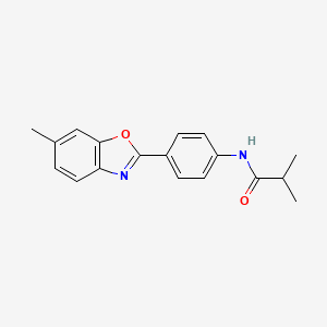 molecular formula C18H18N2O2 B5843264 2-methyl-N-[4-(6-methyl-1,3-benzoxazol-2-yl)phenyl]propanamide CAS No. 6397-29-1