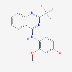 molecular formula C17H14F3N3O2 B5843267 N-(2,4-dimethoxyphenyl)-2-(trifluoromethyl)-4-quinazolinamine 